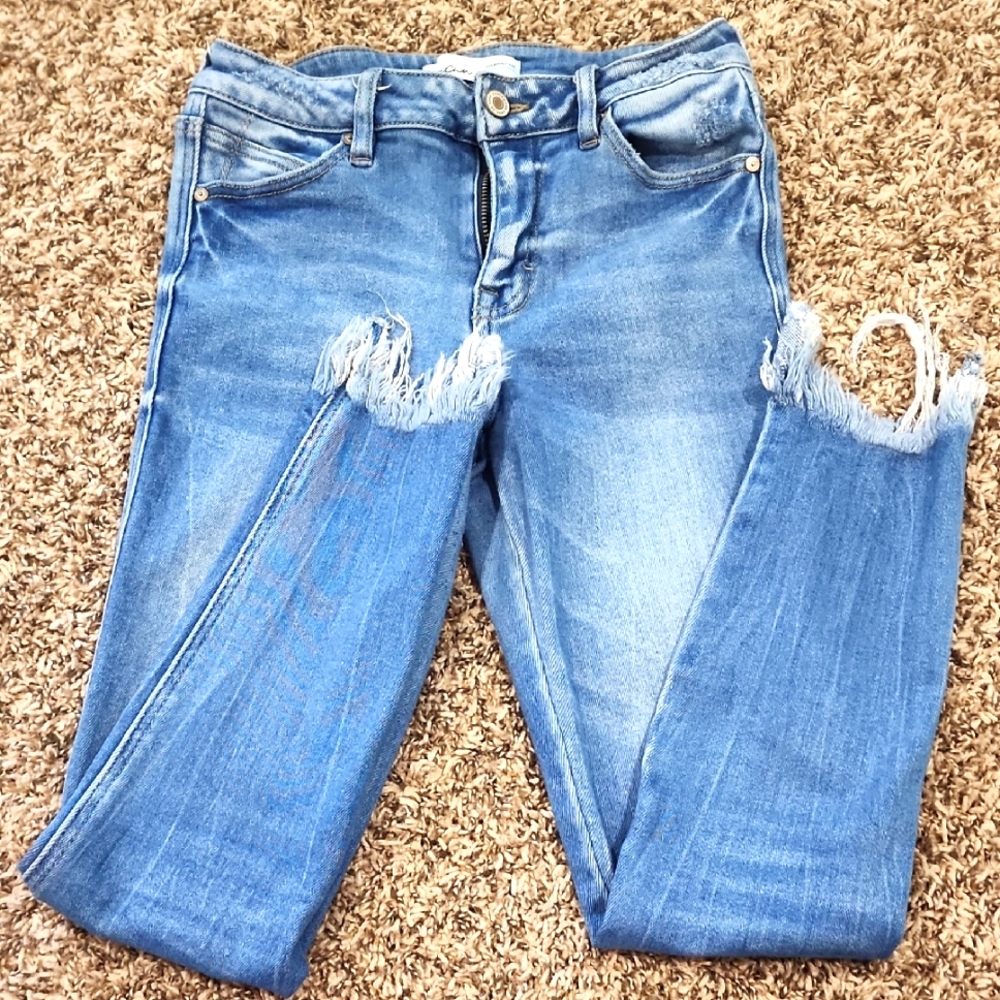 Kancan Raw Hem Jeans